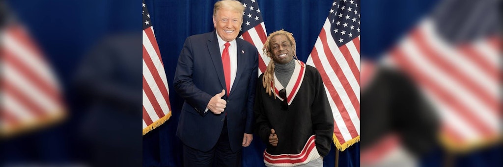 Rapper Lil Wayne mit US-Präsident Donald Trump