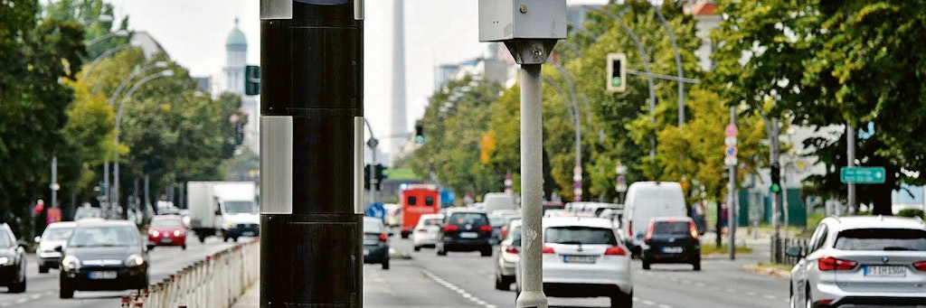 Blitzer in der Frankfurter Allee in Lichtenberg.