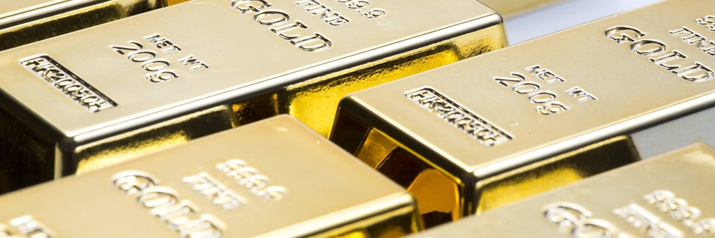 Goldbarren, 999,9 Feingold, 200 Gramm Barren
