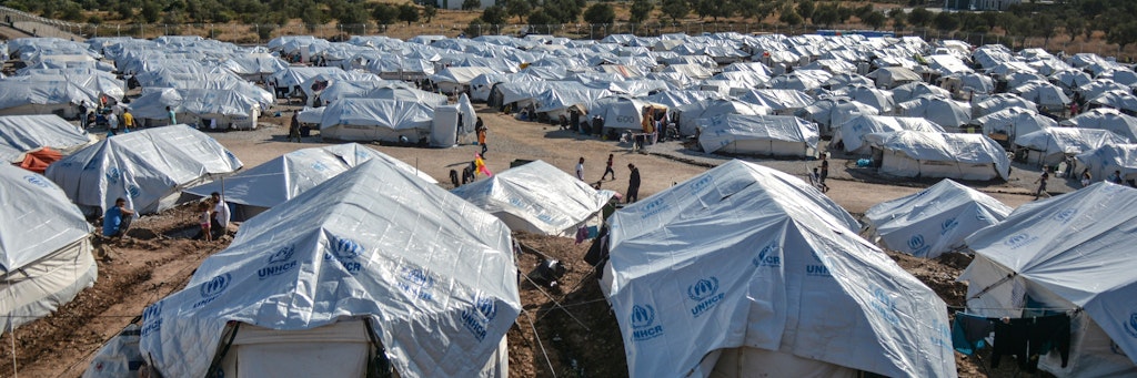 Das Flüchtlingslager Kara Tepe wurde nach dem Großbrand im berüchtigten Camp Moria gebaut