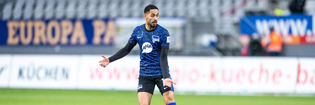 Herthas Matheus Cunha spielte irgendwie, aber nicht richtig mit und wurde zur Pause ausgewechselt.