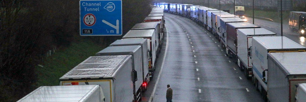 Operation Stapel: So nennt die britische Regierung die Erlaubnis, auf der wichtigen Südost-Autobahn M20 Lastwagen abstellen zu dürfen. 