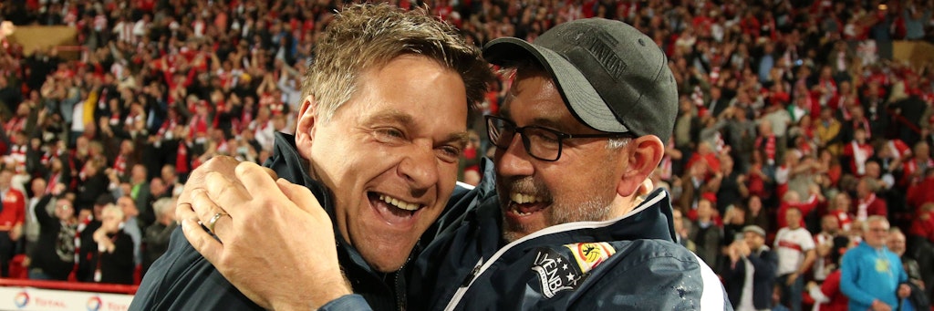Erfolgreiches Gespann: Manager Oliver Ruhnert (l.) und Trainer Urs Fischer.