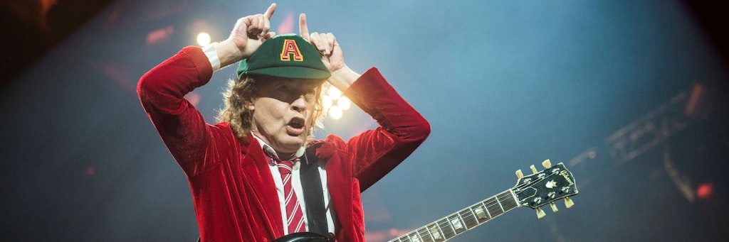 Der AC/DC-Frontmann Angus Young 