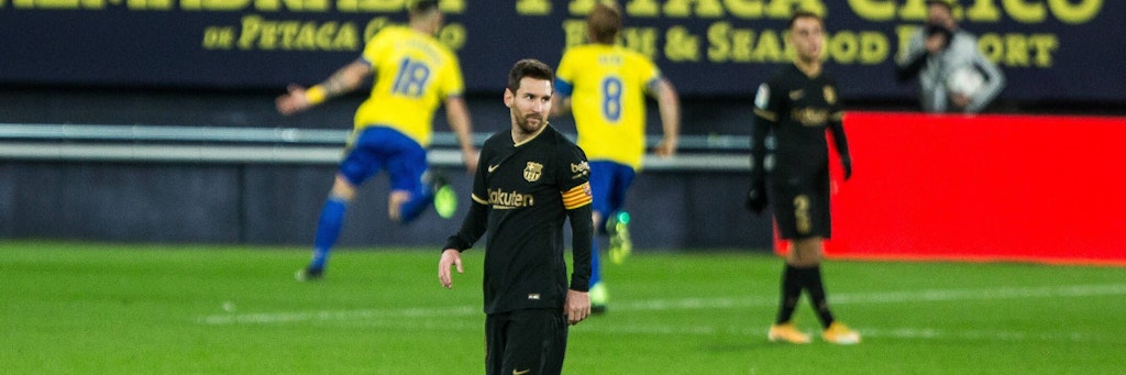 Lionel Messi ist bedient. Cadiz zieht Barcelona das Fell über die Ohren. 