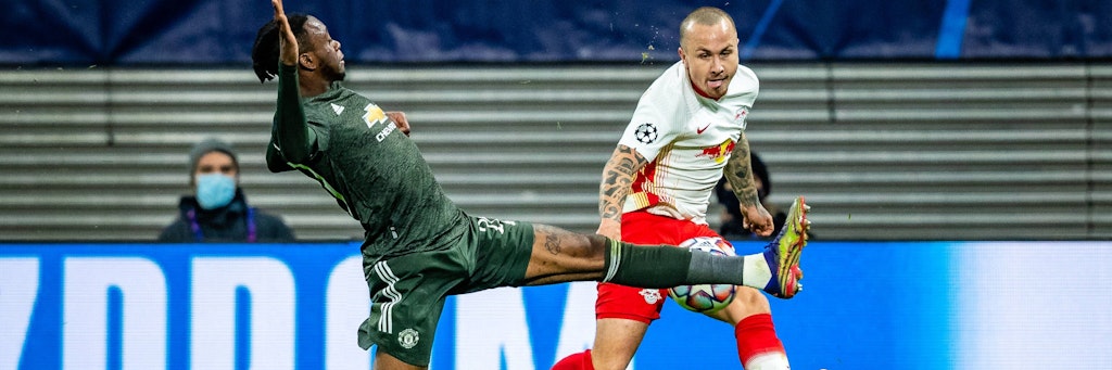 Angelino (r.) brachte RB Leipzig mit 1:0 in Führung.