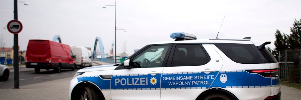 Gemeinsame Streife der deutsch-polnischen Polizei.