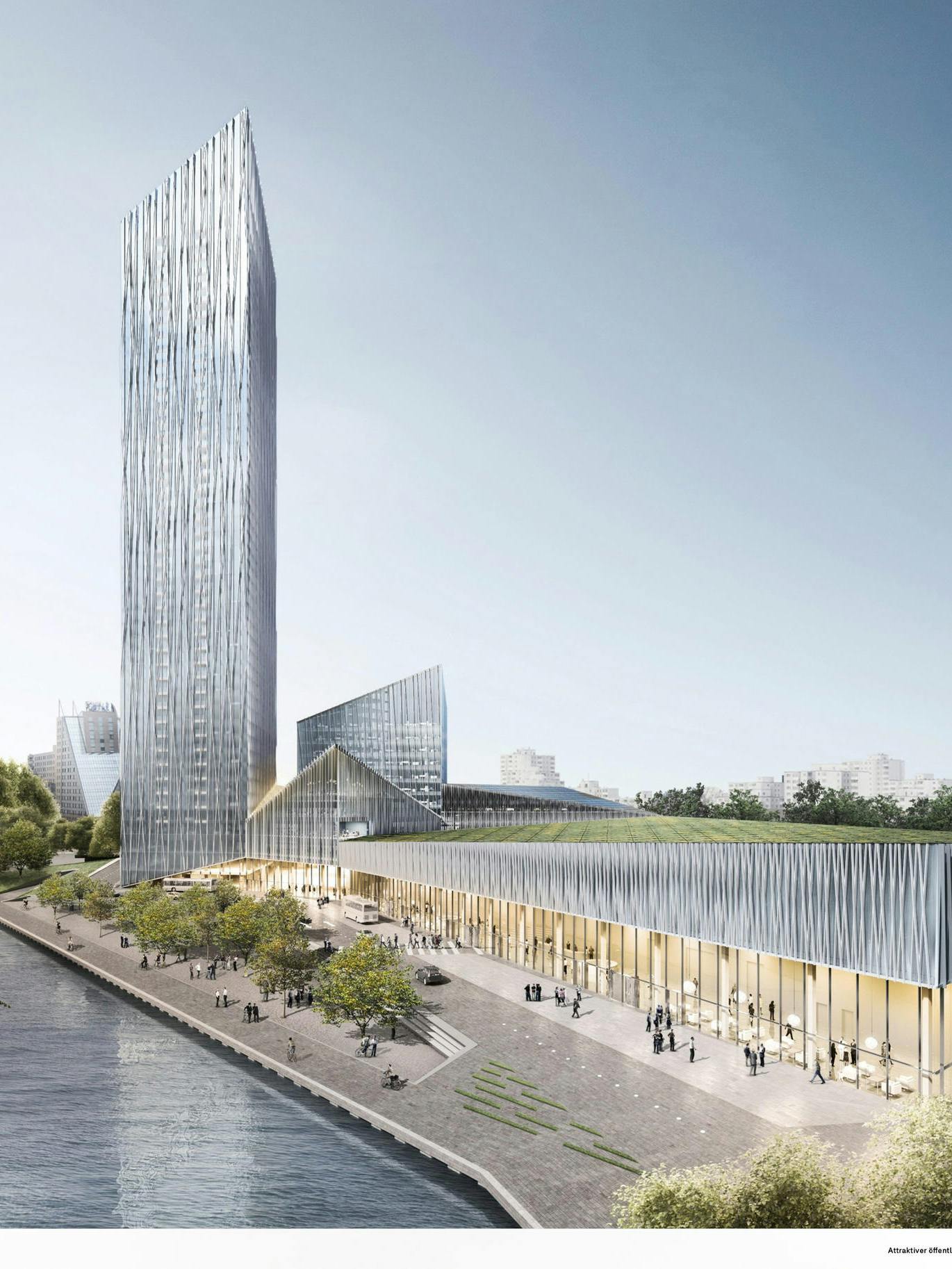 Ein schlanker Turm, der 176 Meter in den Himmel ragt: So soll der Estrel Tower schon bald aussehen.