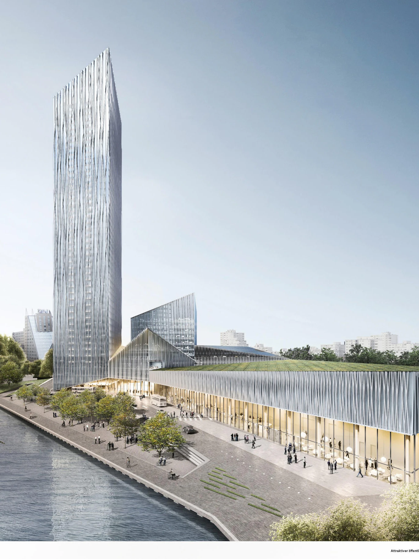 Ein schlanker Turm, der 176 Meter in den Himmel ragt: So soll der Estrel Tower schon bald aussehen.