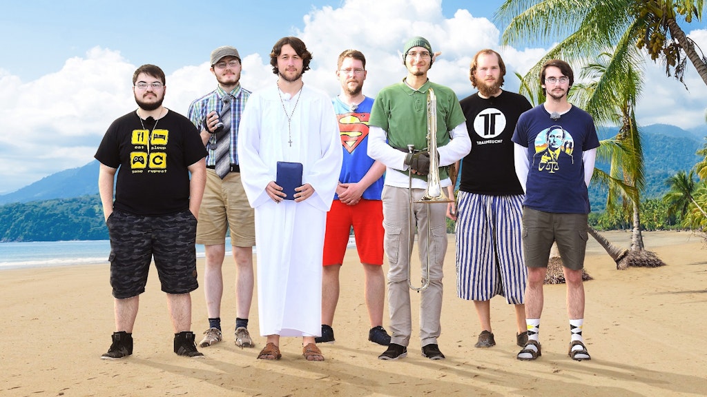 Dion (2.v.r.) ist einer von sieben Nerds in der TV-Show „Beauty and the Nerd“.