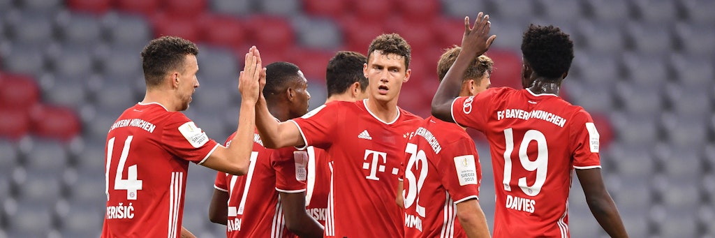 Routinierter Jubel beim FC Bayern: Schon wieder Pokalfinale.