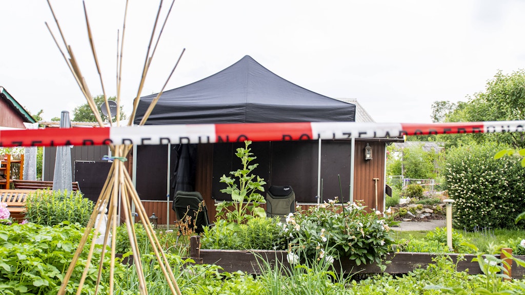 In der Gartenlaube in Münster sollen Ende April vier Männer zwei Jungen missbraucht haben.