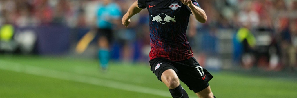 Timo Werner beim Champions-League für Leipzig gegen Benfica Lissabon. Noch ist offen, ob er in der Königsklasse in der laufenden Saison für Chelsea ran muss