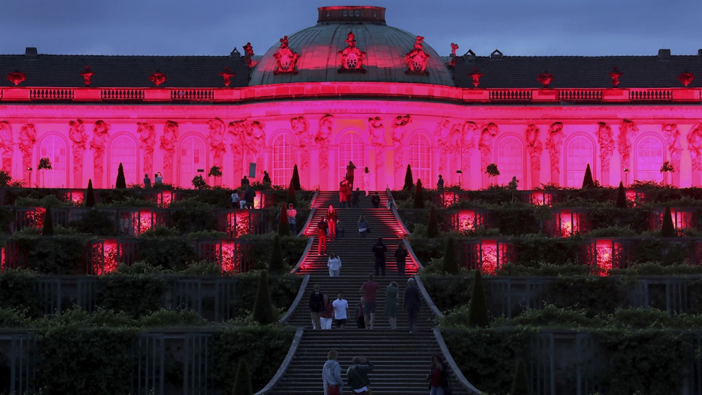 Das Schloss Sancoussci in Potsdam.