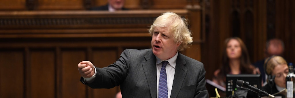 Großbritanniens Premierminister Boris Johnson im Parlament.