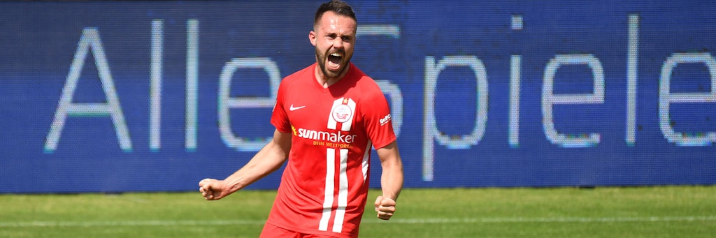 Will endlich wieder jubeln: Rostocks Pascal Breier. 