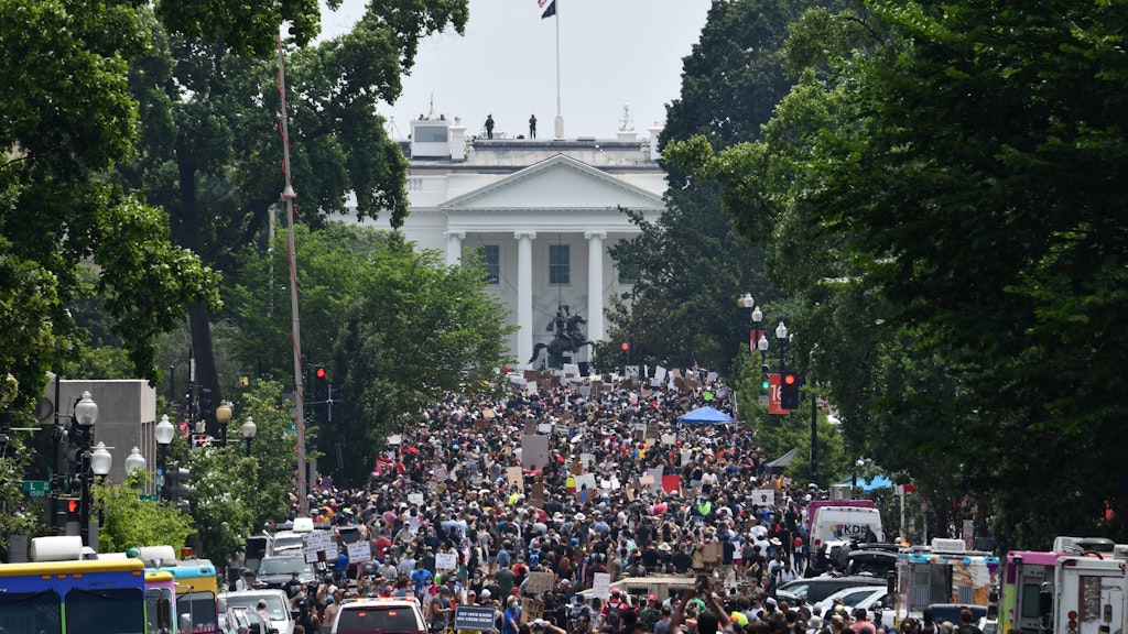 Der friedliche Protestzug führte vor das Weiße Haus. Die Demo war eine der größten, die es je in Washington gab.