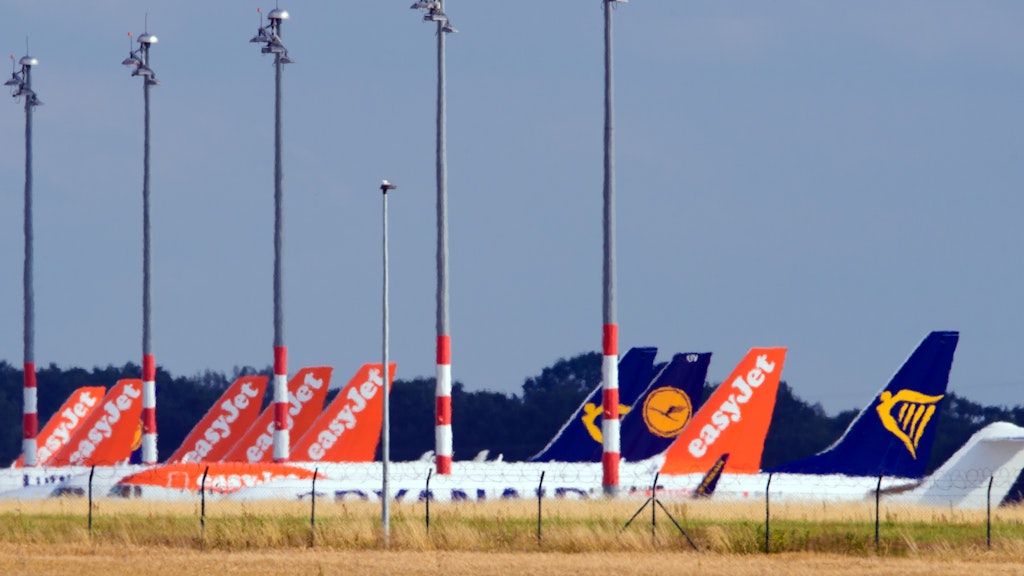 Während der Corona-Krise blieben viele Flugzeuge am Boden.