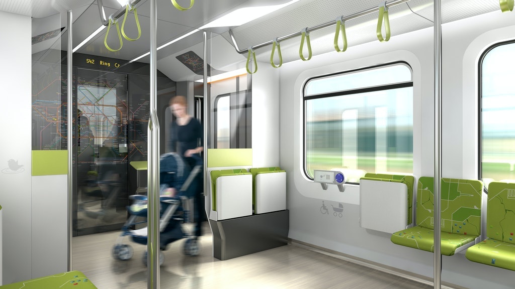 So könnten in der übernächsten S-Bahn-Generation (Arbeitstitel: Baureihe 486) die Mehrzweckabteile aussehen.