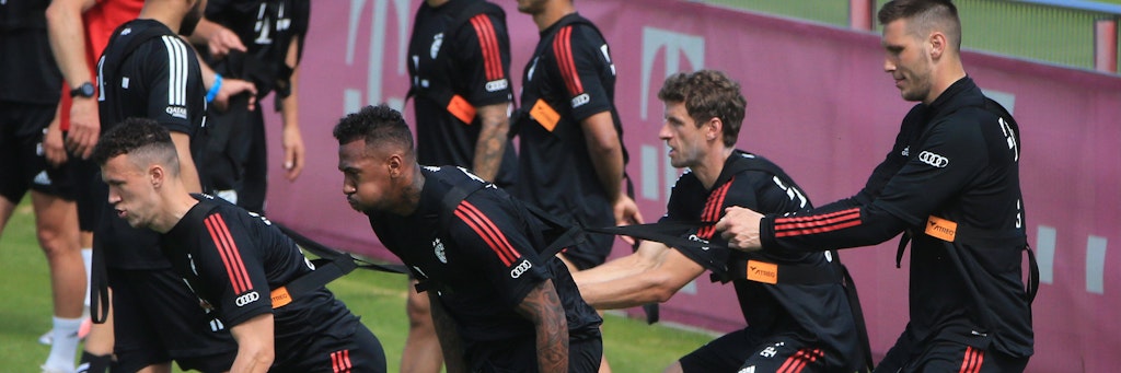 Auf die Plätze, fertig, los! Bayerns Profis trainieren Montag wieder in Einzelgruppen. Ziel ist das Finale der Champions League am 23. August in Lissabon. 