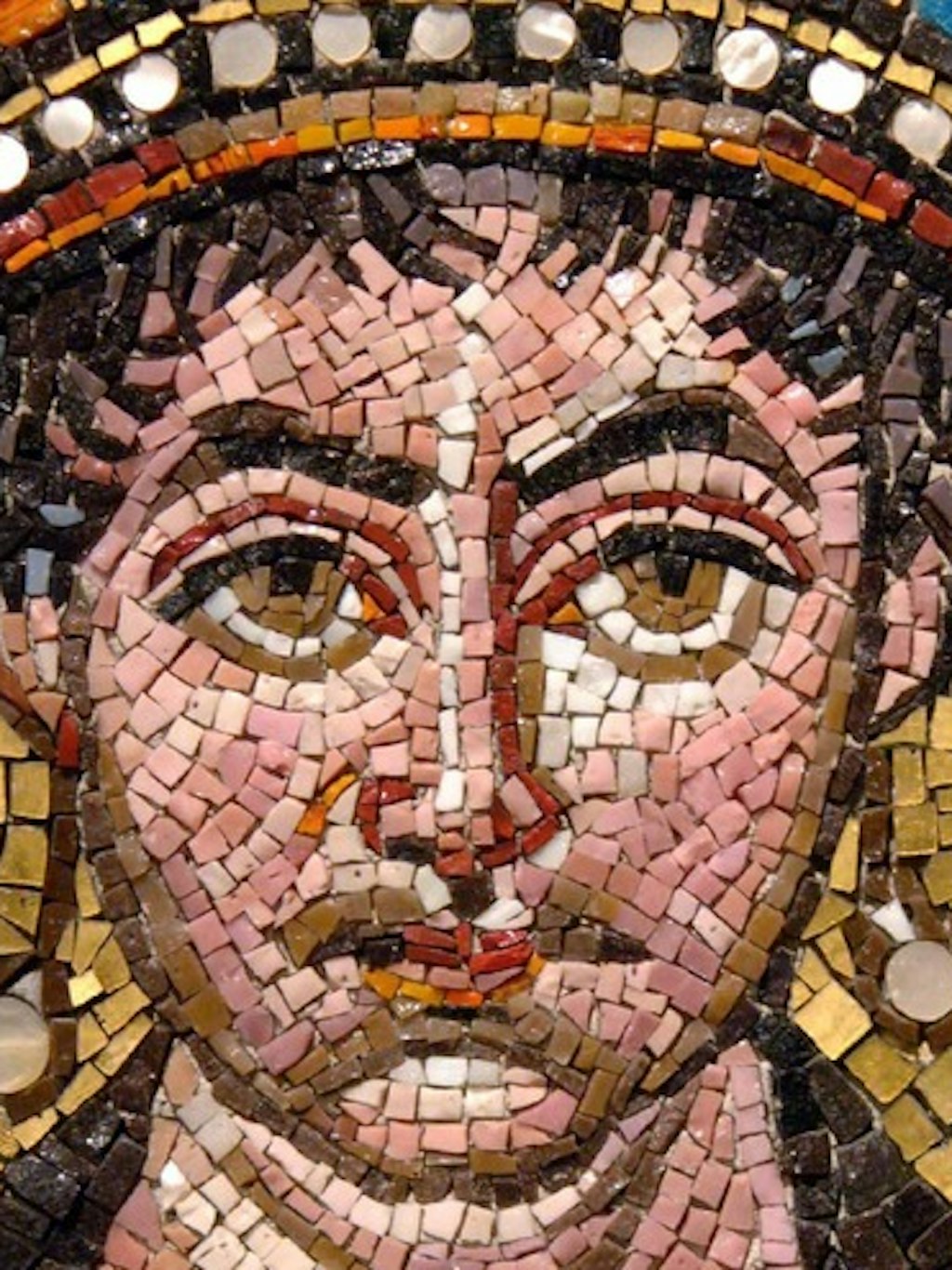 Kaiser Justinian, der Bauherr, wie ihn Mosaik-Künstler in Ravenna darstellten.