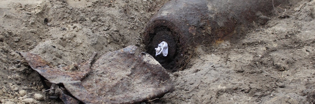 Eine Bombe aus dem Zweiten Weltkrieg.