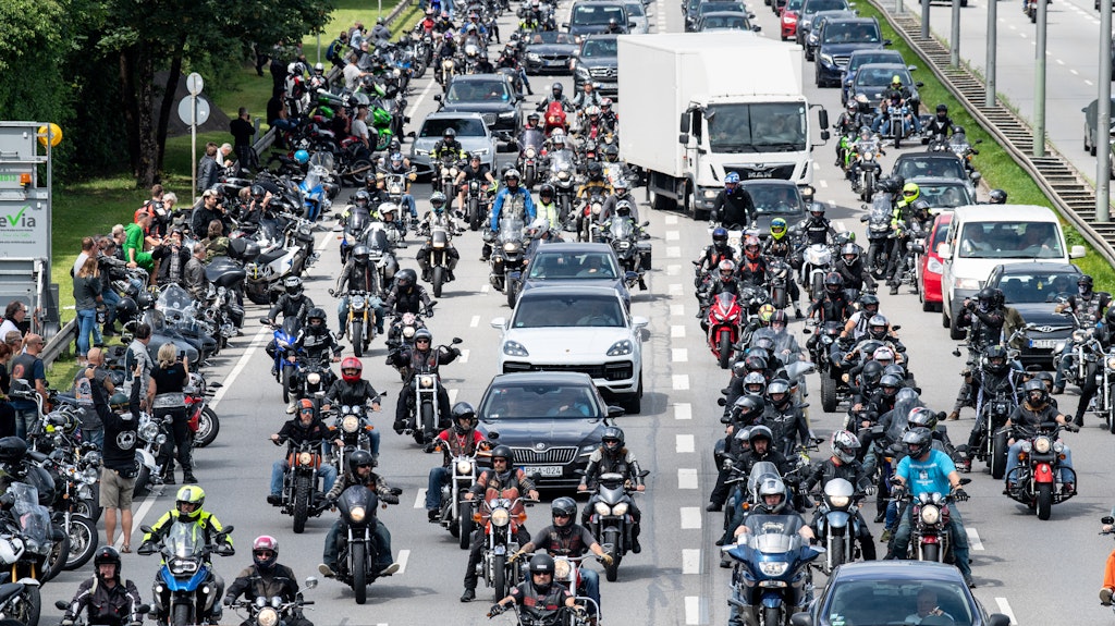 Biker-Protest in München