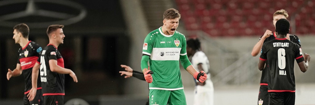 Gregor Kobel feierte mit dem VfB Stuttgart die Rückkehr in die Bundesliga und will nun bei den Schwaben bleiben. 