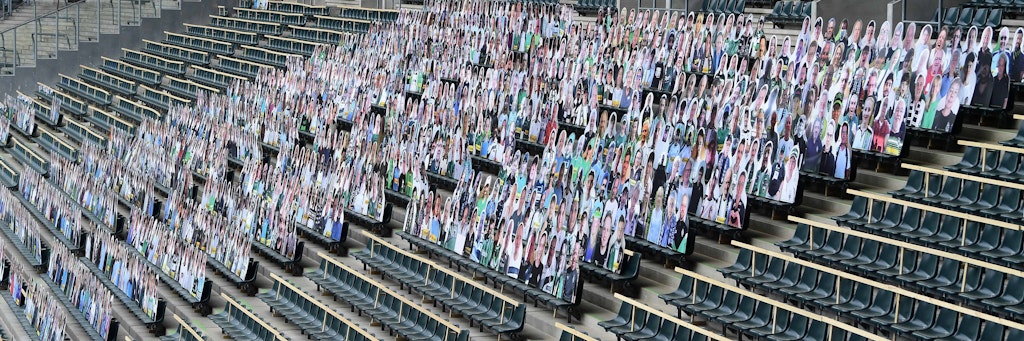 Die Pappkameraden in Mönchengladbach dürfen wohl fürs Erste ihren Platz behalten.