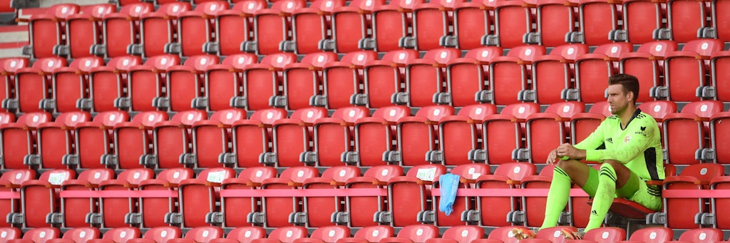 Wo sich Torwart Andrea Luthe eine Pause gönnt, sollen bald wieder Fans Platz nehmen.