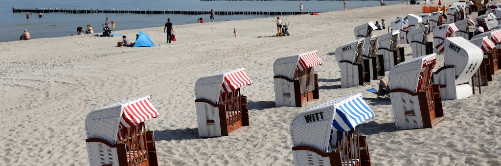 Viel Platz am Strand an der Ostsee. 