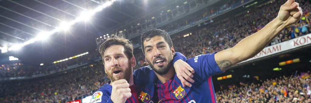 Ein Herz und eine Seele: Lionel Messi (l.) und Luis Suarez. Der Uruguay-Stürmer soll Barca verlassen. Das gab Messi den Rest.