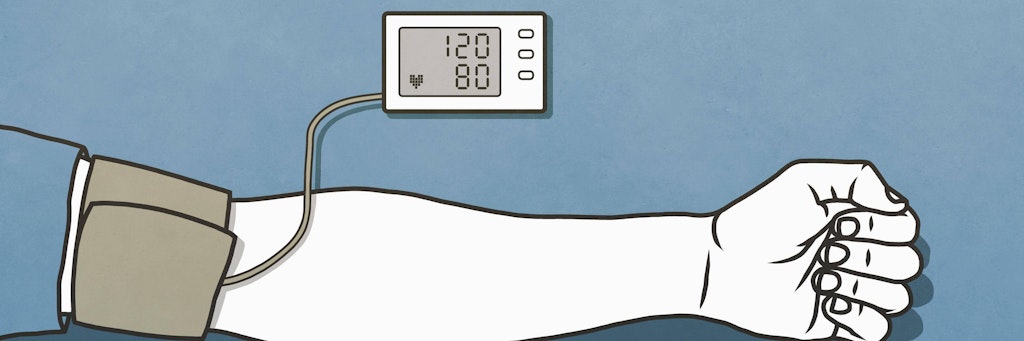 Ein Blutdruck von 120/80 ist gesund und unbedenklich.