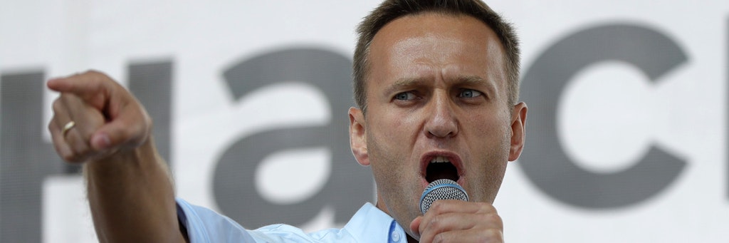Alexej Nawalny spricht 2019 bei einer Protestveranstaltung in Moskau.