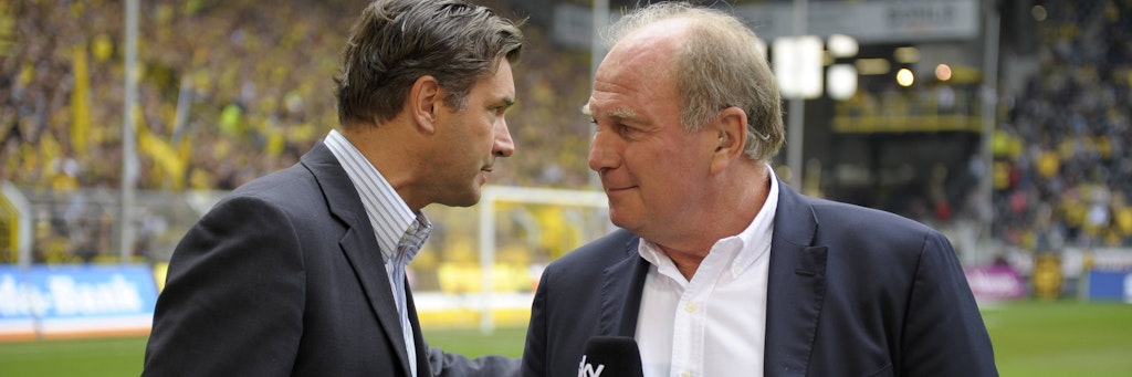Alte Zeiten: Uli Hoeneß und Michael Zorc werden wohl keine Freunde mehr.