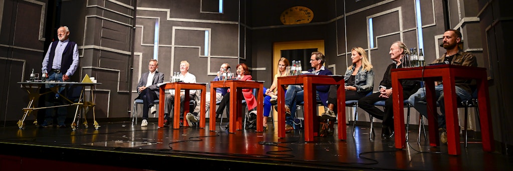Dieter Hallervorden (links) bei der Vorstellung seines neuen Programms im Schlosspark Theater.