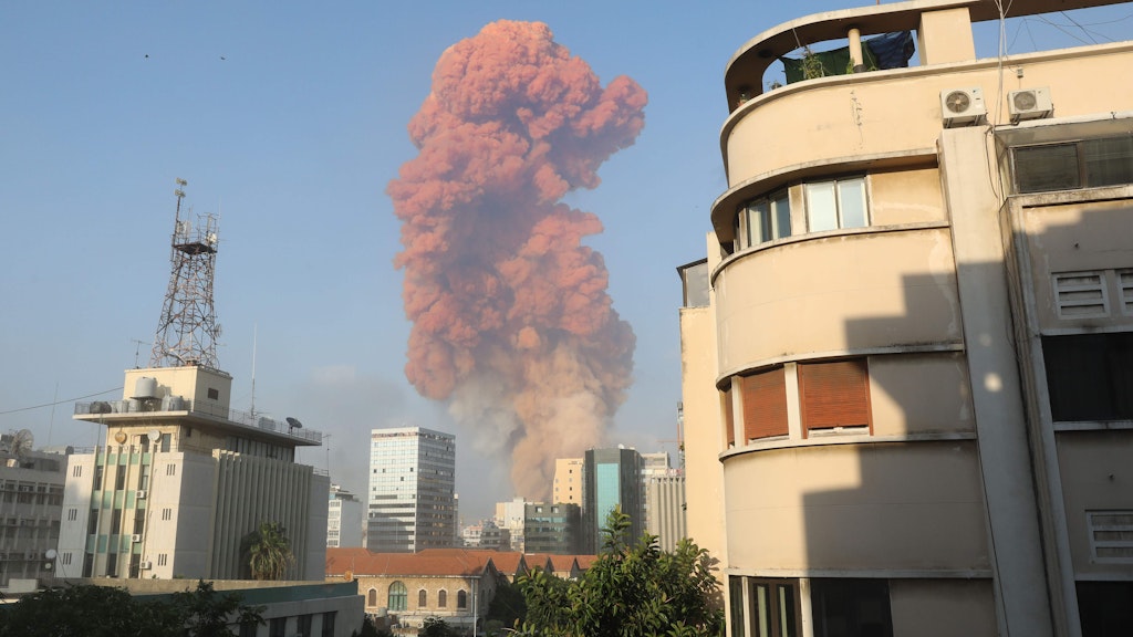 Die Explosion in der Hafengegend von Beirut war in mehreren Regionen der Stadt zu spüren.