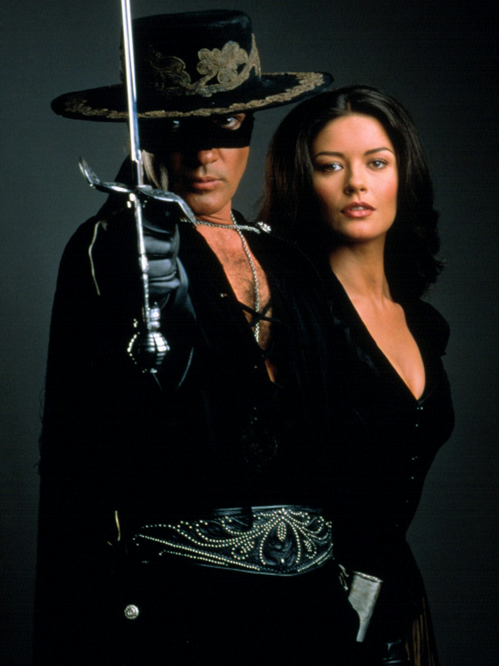 Antonio Banderas an der Seite von Catherine Zeta-Jones in „Die Maske des Zorro“.