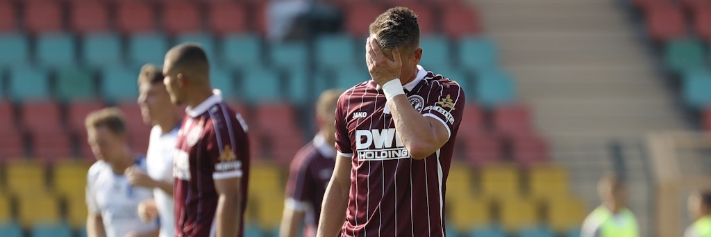 Wollte das Elend nicht mehr mit ansehen: BFC-Stürmer Matthias Steinborn.