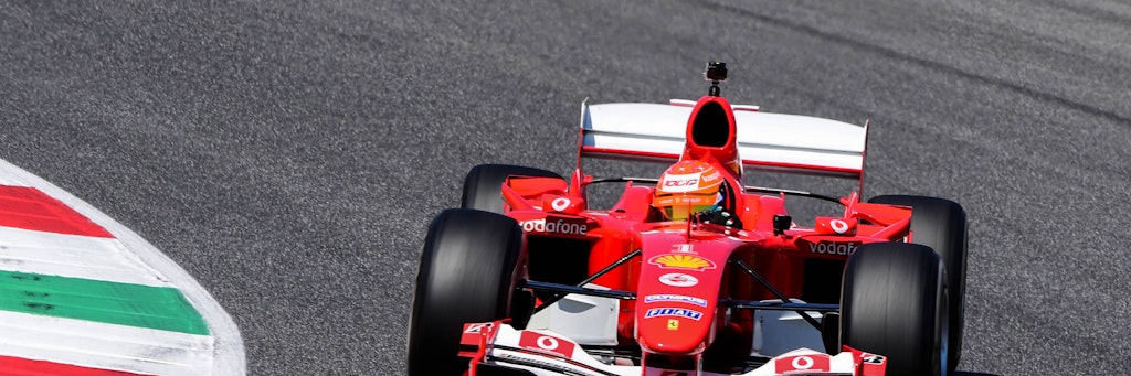 Vor dem Grand Prix in der Toskana drehte Mick Schumacher im Ferrari F2004 seines Vaters ein paar Runden für eine Spazierfahrt über die Rennstrecke.