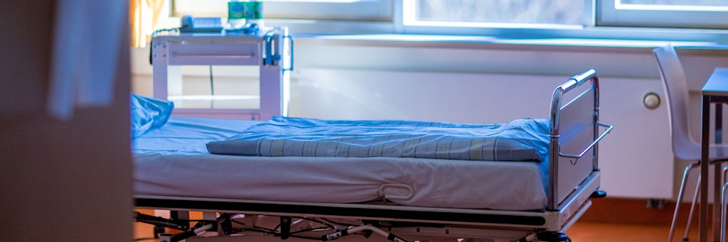 Ein Zimmer in einer Klinik in Deutschland.