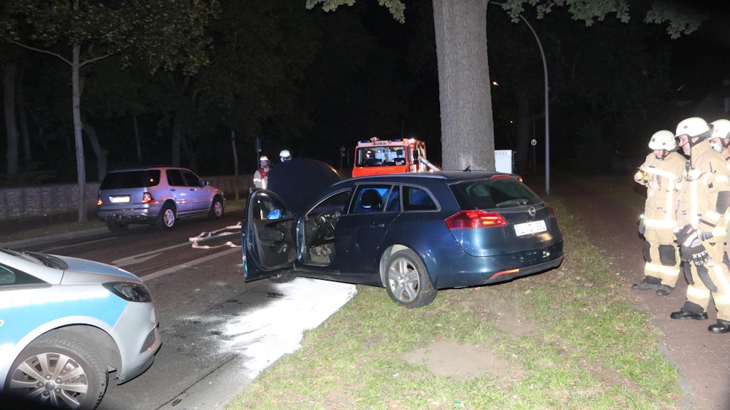 Endstation Baum: Ein betrunkener Fahrer (19) des Kombis lieferte sich von Neukölln bis Treptow eine Verfolgungsjagd mit der Polizei.