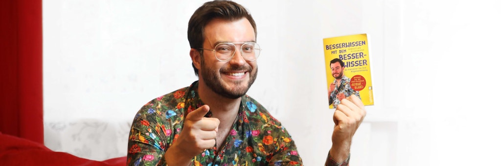 Sebastian Klussmann und sein Buch „Besserwissen mit dem Besserwisser“.