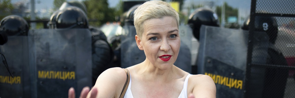 Maria Kolesnikowa ist eine der führenden Oppositionellen in Weißrussland. Sie protestierte öffentlich gegen die Staatsspitze.