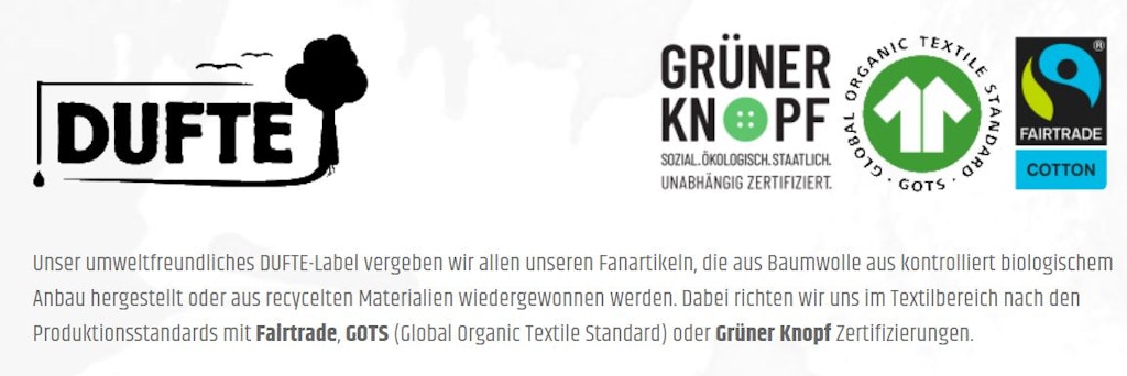 Die Güte-Siegel bei den eisernen Fan-Kollektionen.