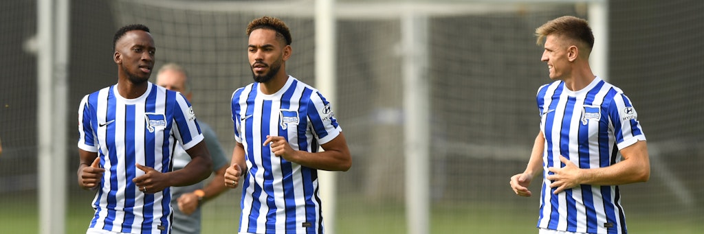 Drei Ballermänner auf einem Bild: Dodi Lukebakio, Matheus Cunha, Kris Piatek (v.l.) bekommen durch Sturm-Zugang Jhon Cordoba noch mehr Power.