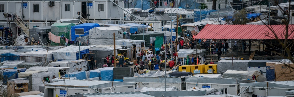 Das Flüchtlingslager Moria auf der griechischen Insel Lesbos.