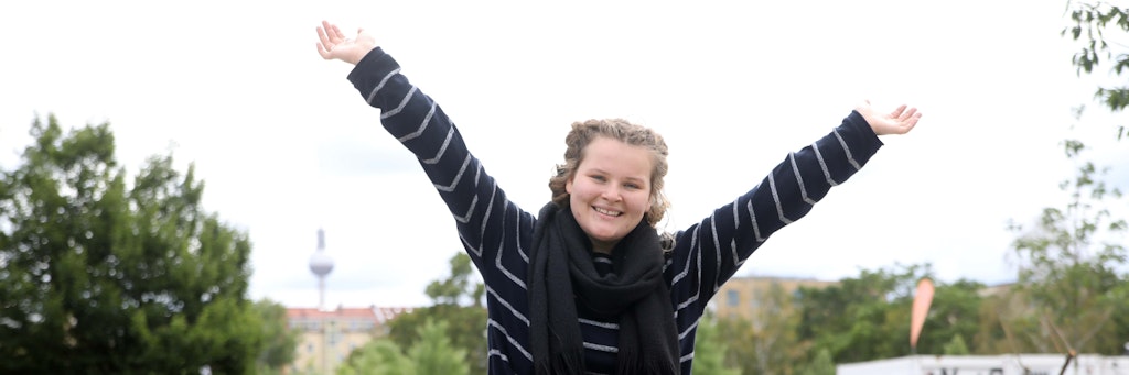 Die Studentin (22) besuchte in den letzten Tagen Freunde in Berlin. Sie will nun endgültig in die Hauptstadt ziehen.