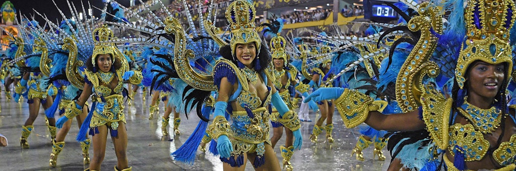 Auftritt einer Sambaschule in Rio im Februar 2020