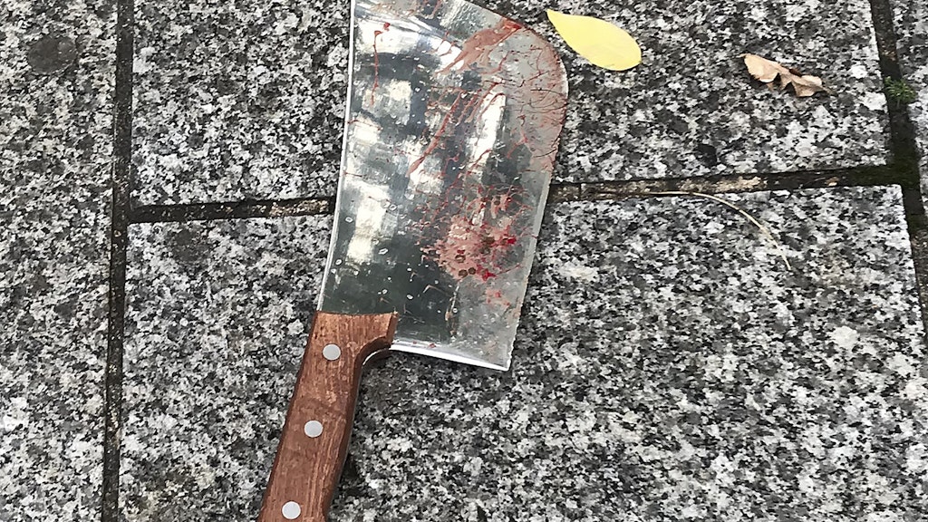 Mit diesem Hackmesser war der Angreifer auf die beiden Journalisten losgegangen.